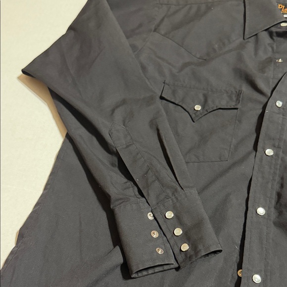 Plains Western Wear Men's Black Button Down Shirt - Picture 3 of 8
